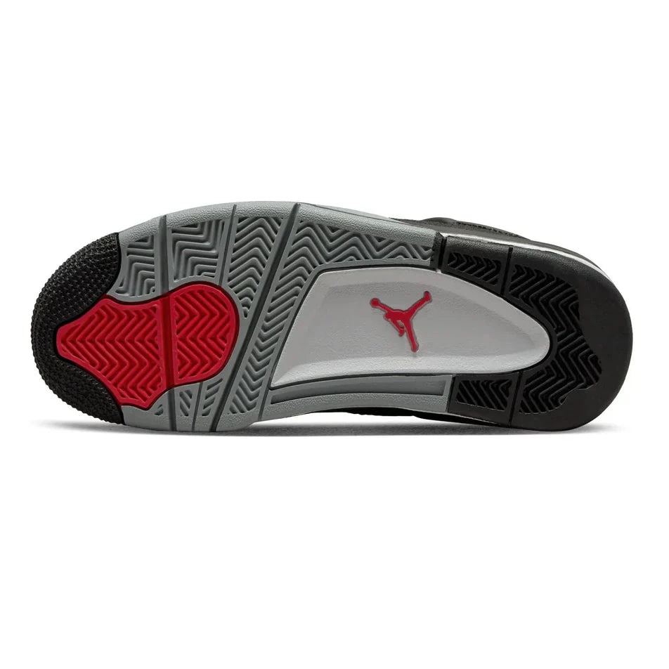 Retro Canvas Black Jordan 4 Air GS 0516